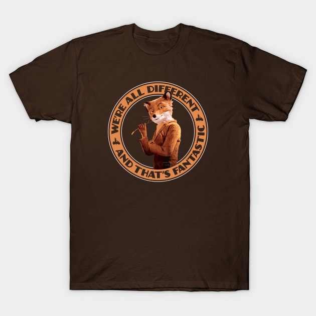 Fantastic Mr Fox - We're all Different T-Shirt by Barn Shirt USA